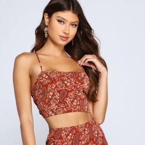 Paisley crop top